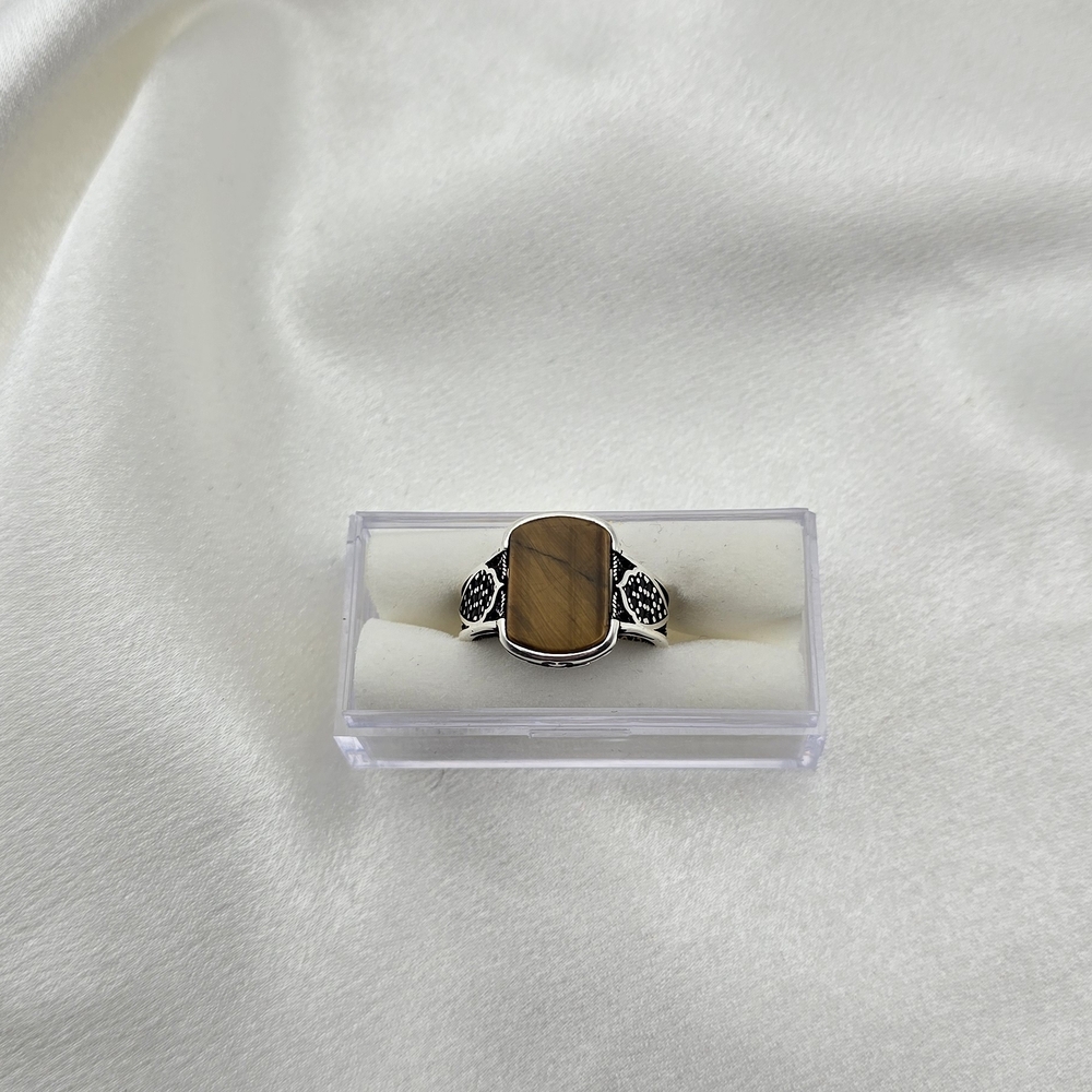 Sterling Silver 925 Tiger Eye Statement Ring